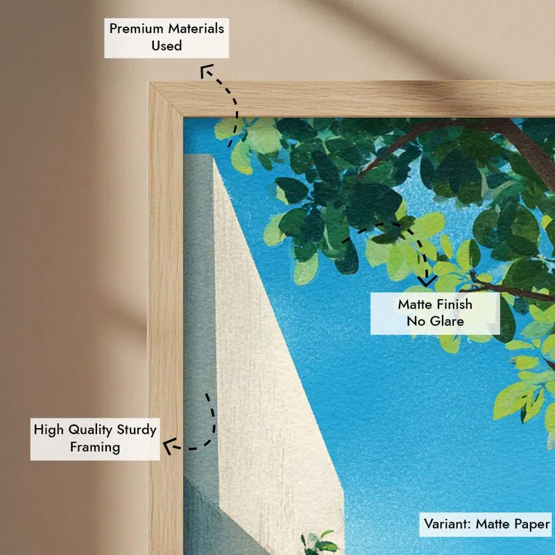 Sereno Canvas Wall Painting With Brown Frame media 9
