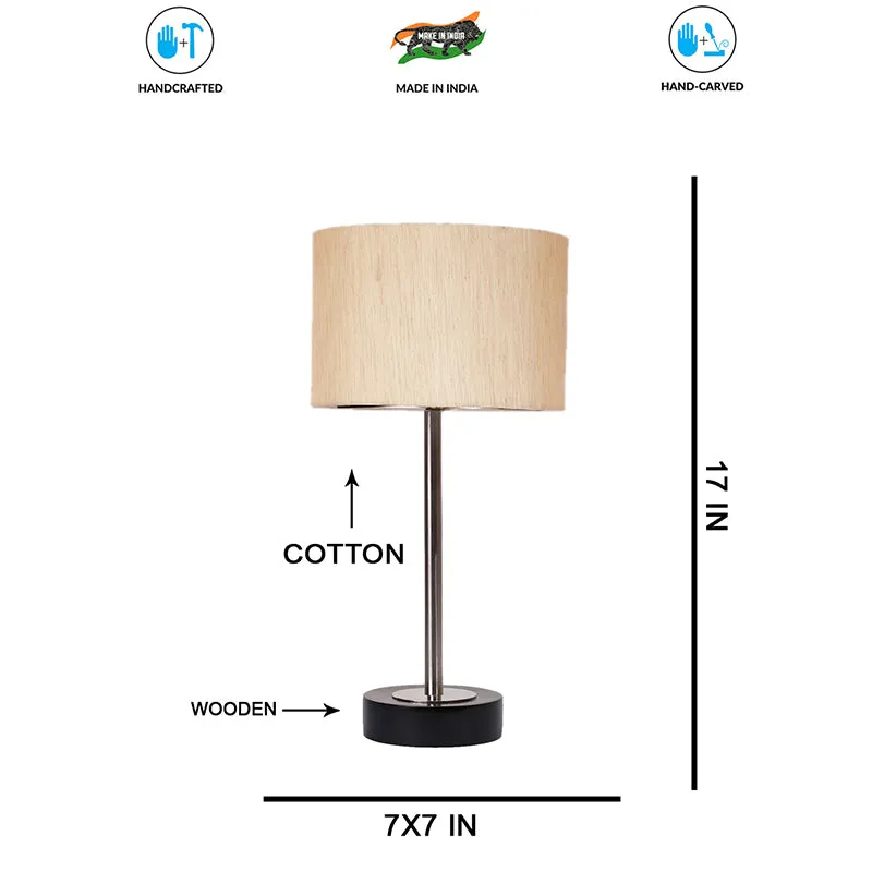 Cotin I Rodin Wooden Table Lamp - Beige,Silver,Black media 7
