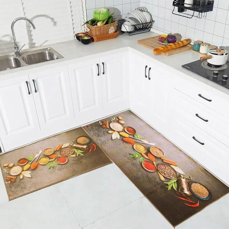 Southern Spice Nylon Kitchen Nylon Runner Rug - Set Of Two media 1