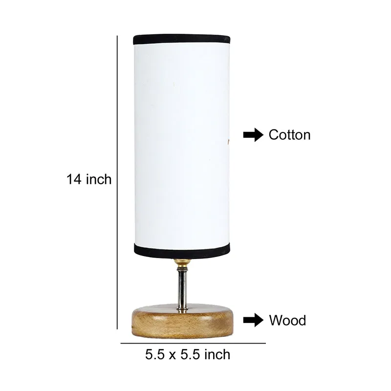 Hisha Wooden Table Lamp - White,Black,Brown media 5