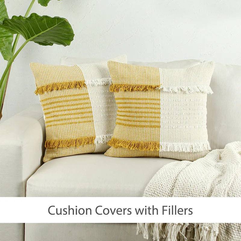 Vivenne Tufted Cushion Cover (Yellow) - Set Of Two media 5