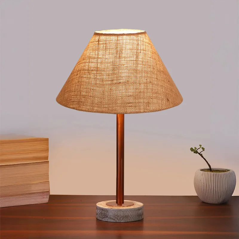 Sienna II Rodin Wooden Table Lamp - Beige,Copper,White media 2