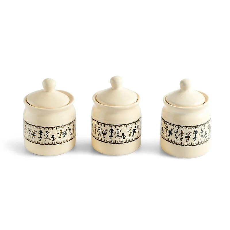 Warli Tales Jars - Set Of Three media 3