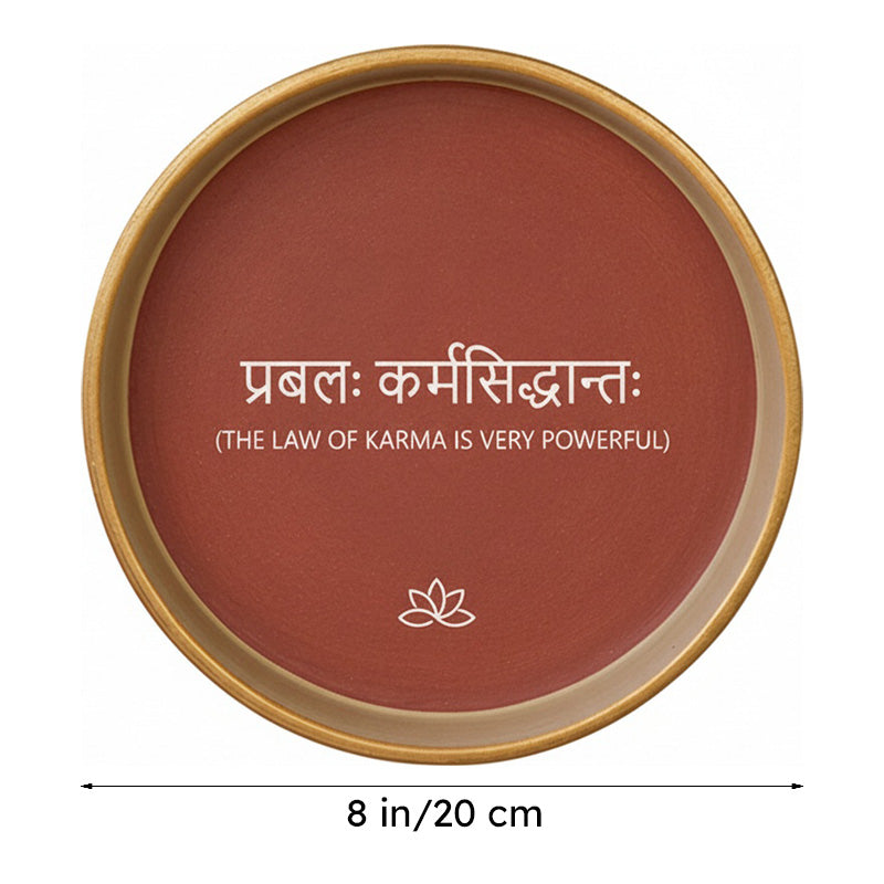 Law Of Karma Terracotta Wall Plate media 6