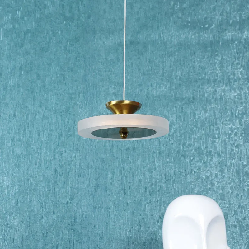 Lunoria Acrylic & Iron Ceiling Lamp - White & Gold media 3