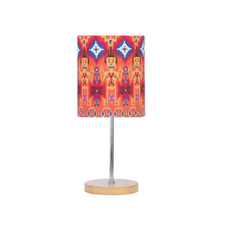 Dazzling Ikkat Fabric Table Lamp - Multicolor media 4