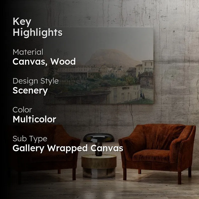 Garten In Bozen Canvas Painting - Thomas Ender - Gallery Wrap media 2