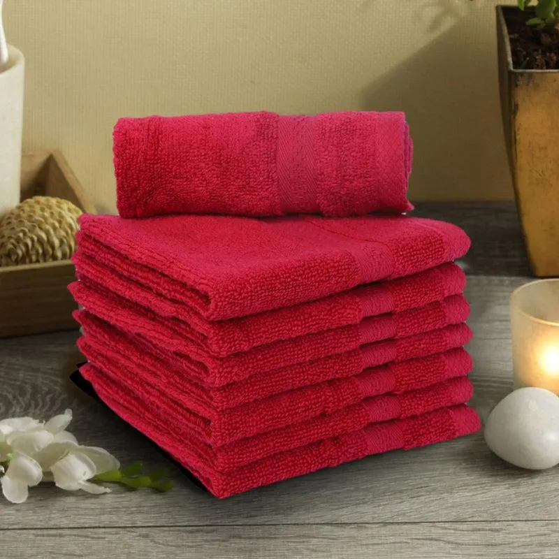 Miorah Face Towel (Red) - Set Of Eight media 1
