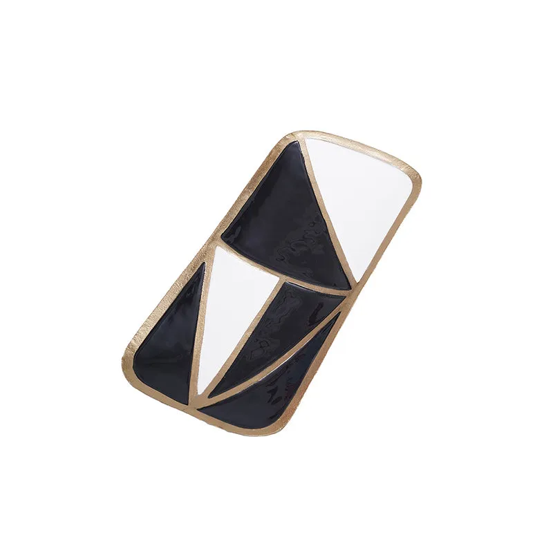 Izen Geometric Aluminum Platter - Black & Beige media 5