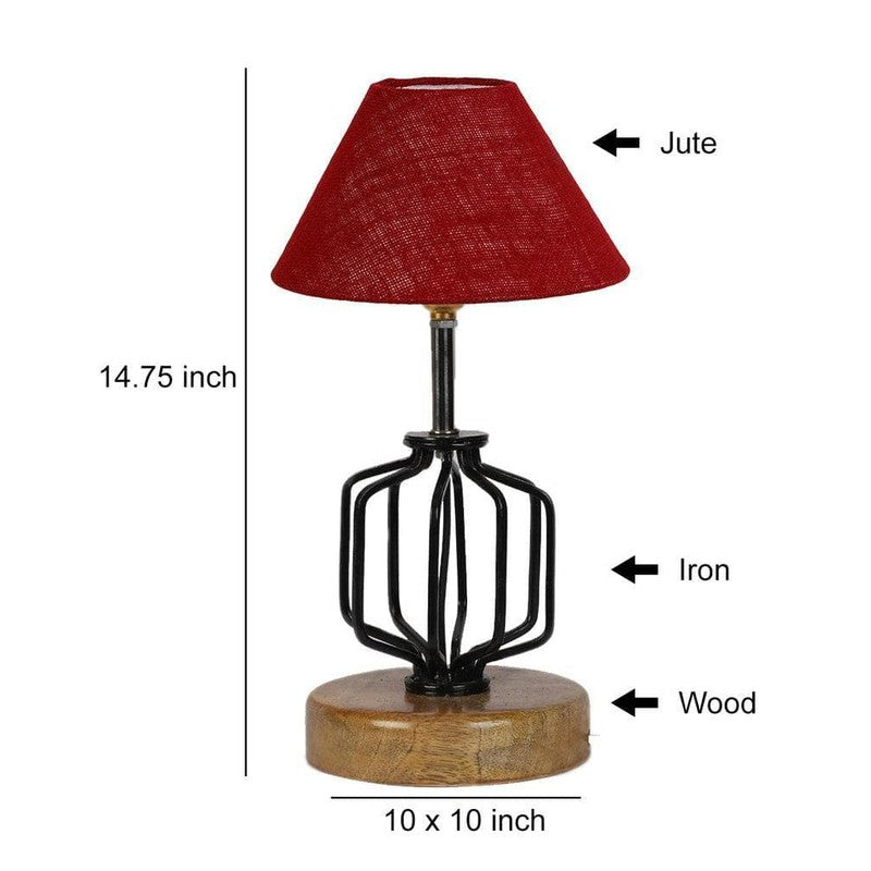 Cosmo Fabric Table Lamp - Red,Black,Brown media 7