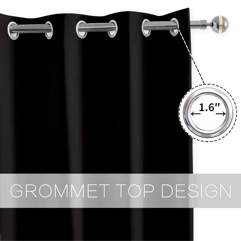 Vienna Pleated Curtain Valance (Black) - Set Of Two media 4