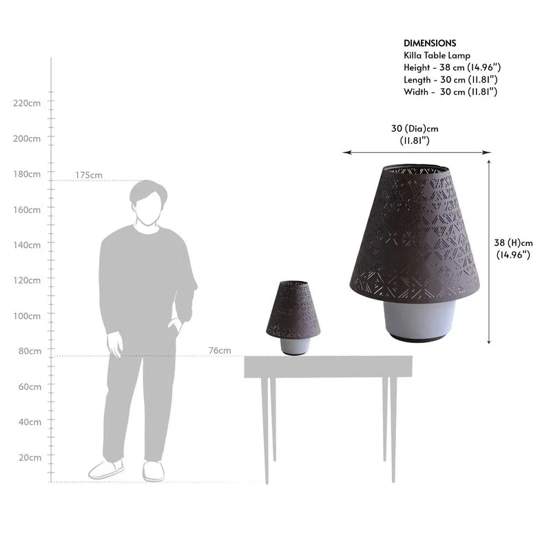 Orange Tree Killa Mild Steel Table Lamp - Grey,White media 5
