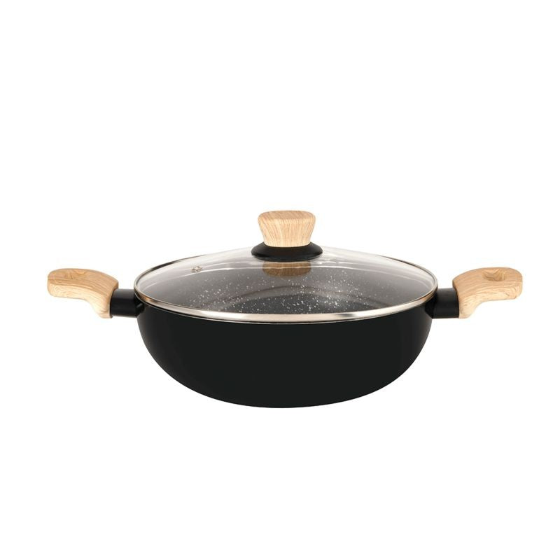 Bergner Non Stick Kadhai With Lid - 2900 mL/9 Inches media 5