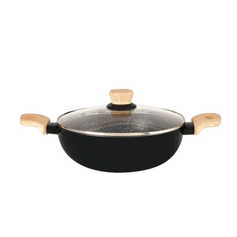 Bergner Non Stick Kadhai With Lid - 2900 mL/9 Inches media 5