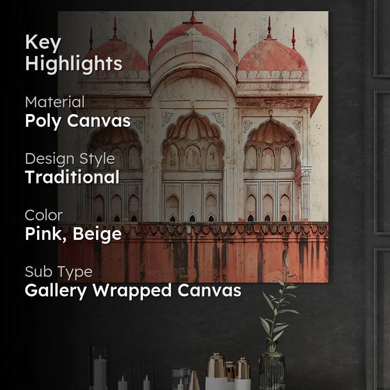 Red Fort Facade Poly Canvas Wall Painting media 2