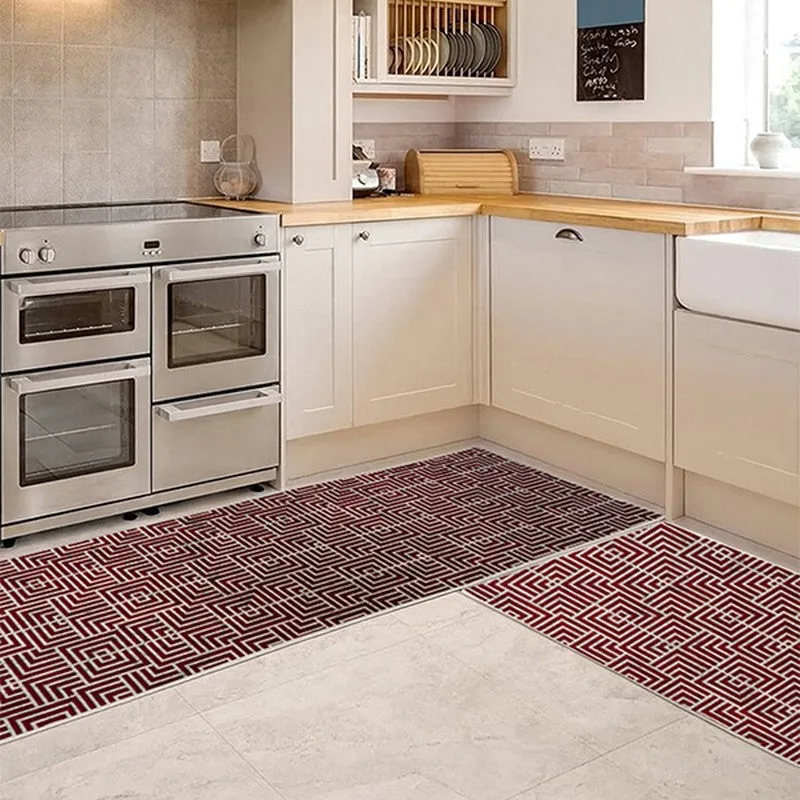 KitchGeometry Kitchen Floor Mats (Purple) - Set of Two media 1