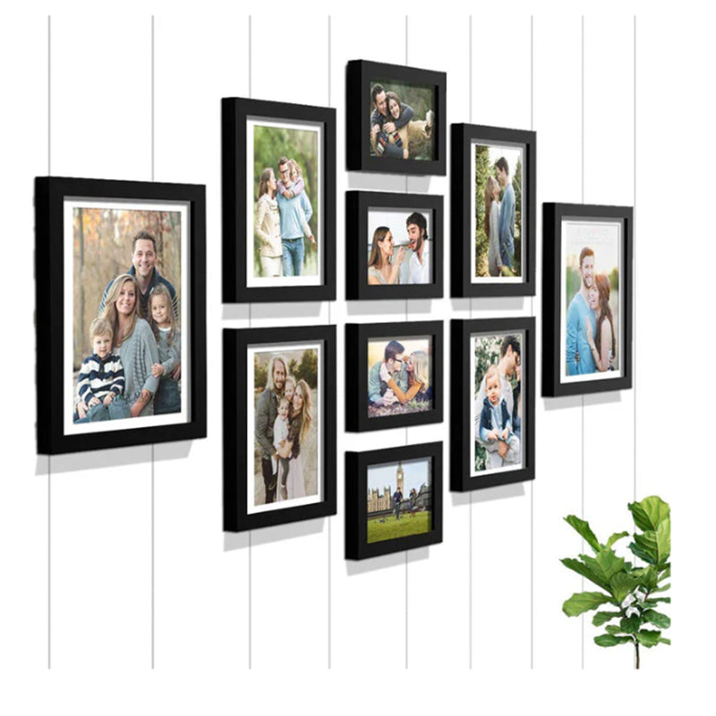 Aduna Black MDF Photo Frame - Set Of Ten