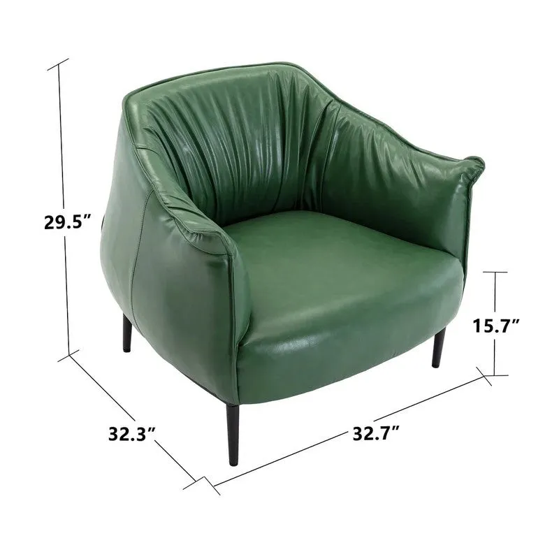 Elvora Neem Wood Accent Chair - Green media 6