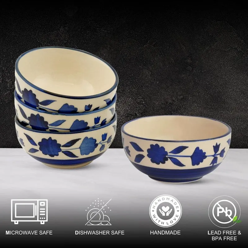 Niblet Ceramic Snack Bowls (Blue, 180 mL Each) - Set Of Six media 7