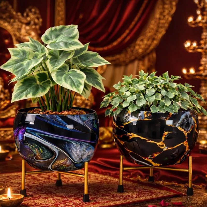 Abstract Curve Pots & Planters - Set of Two media 5