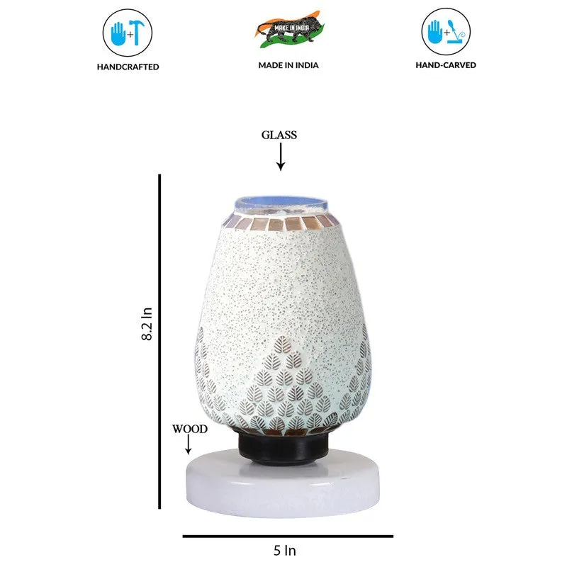 Prismyne Glass Table Lamp With Wooden Base media 8