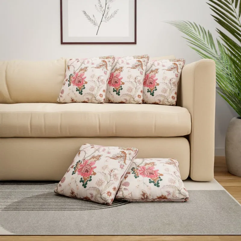 Petal Cascade Cotton Cushion Covers - Set Of Five media 2