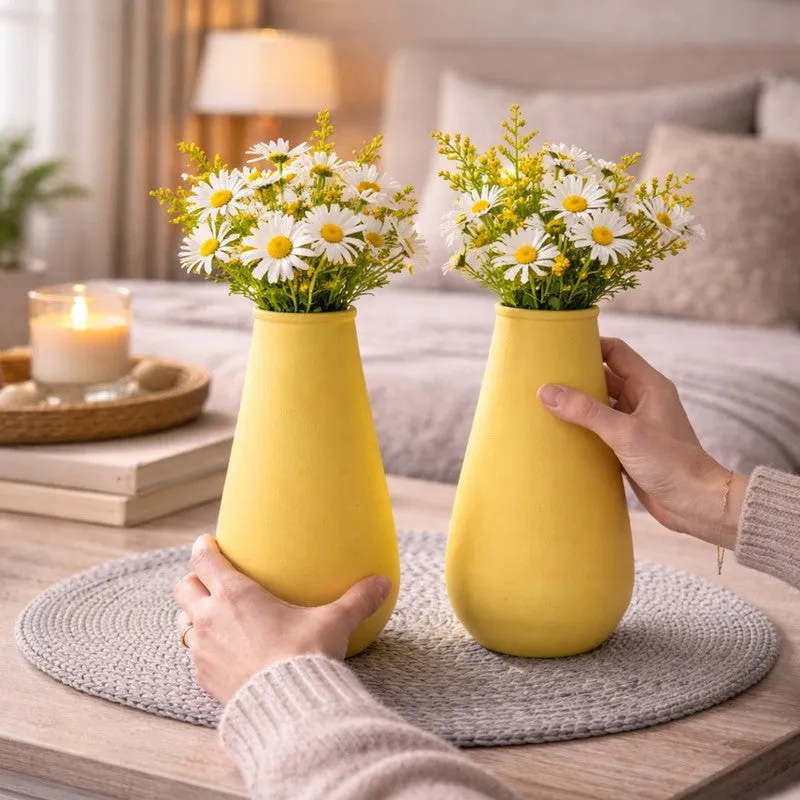 Celestial Curve Vase (Yellow) - Set of Two media 6