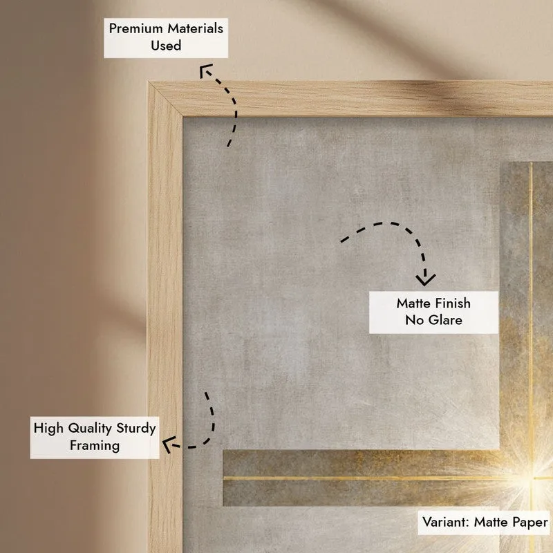 Lumen Cross Wall Painting With Brown Frame media 6