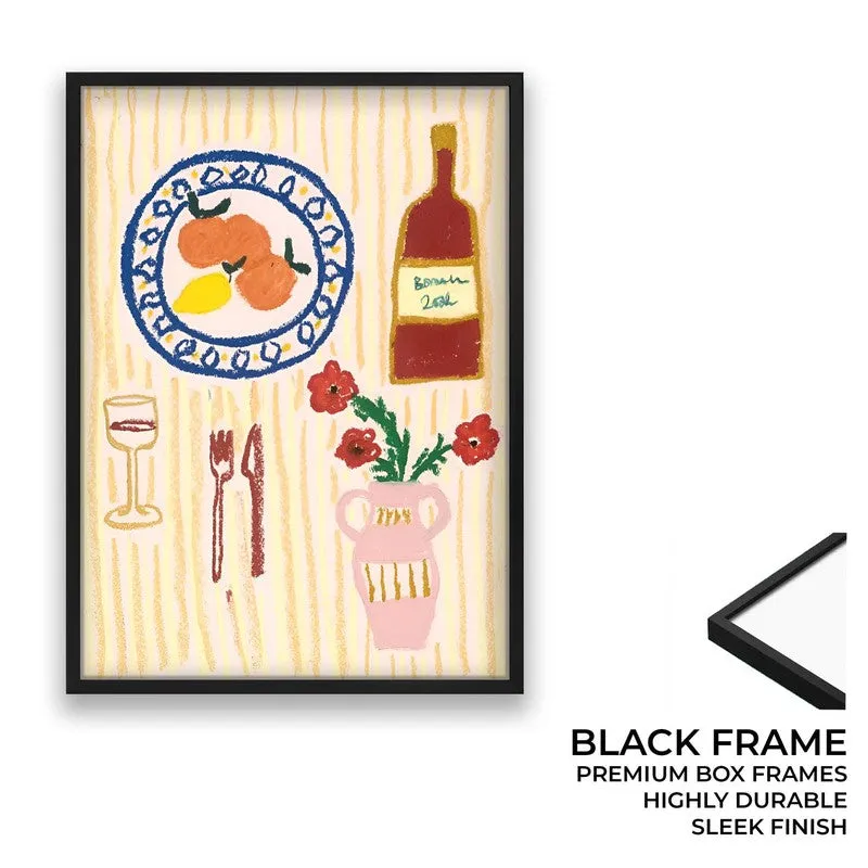 MorningDining Archival Canvas Wall Art - Black media 8