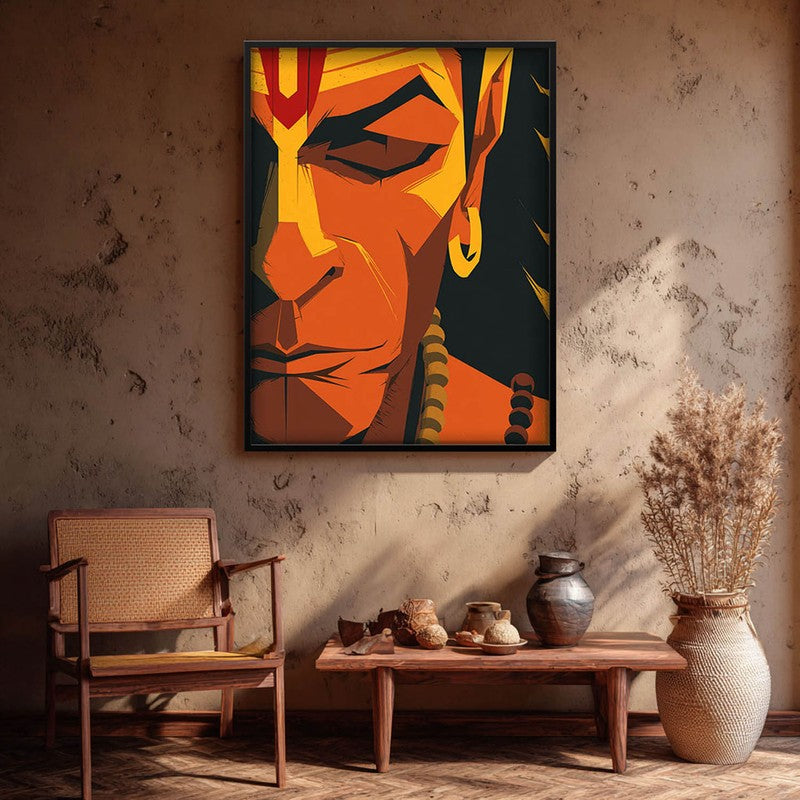 Powerful Bajrangbali I Archival Paper Wall Art