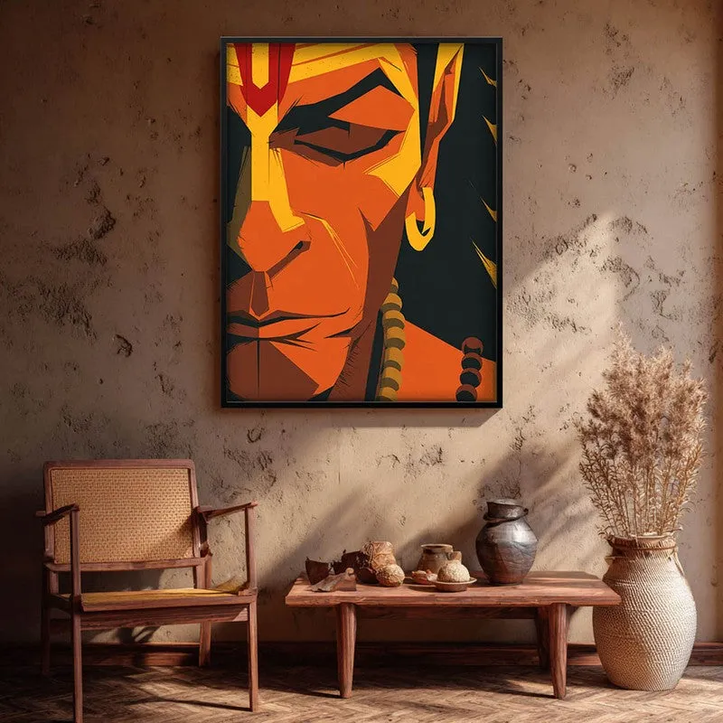 Powerful Bajrangbali I Archival Paper Wall Art media 1