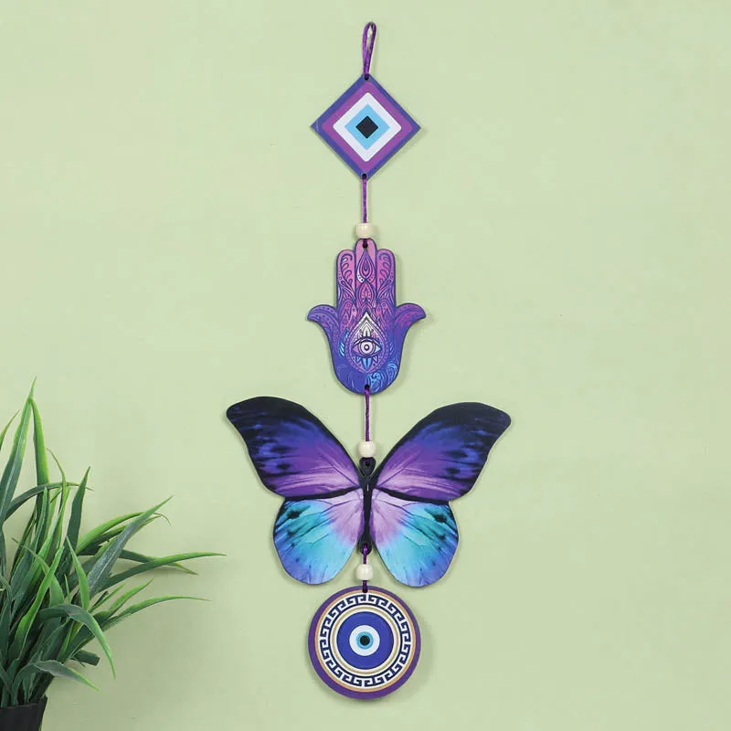 Ethereal Evil Eye Hamsa MDF Wall Hanging media 1