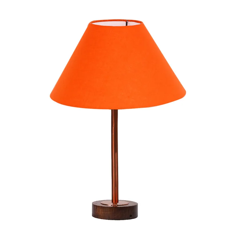 Cotin II Rodin Wooden Table Lamp - Orange,Copper,Brown media 4