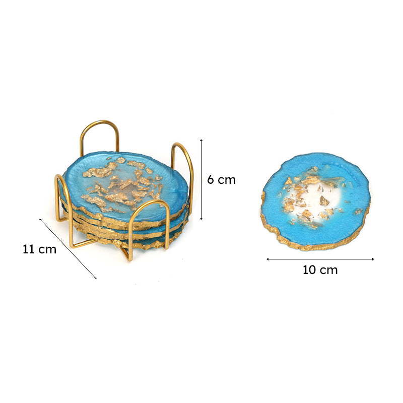 Varq Resin Coaster (Blue) - Seven Piece Set media 7