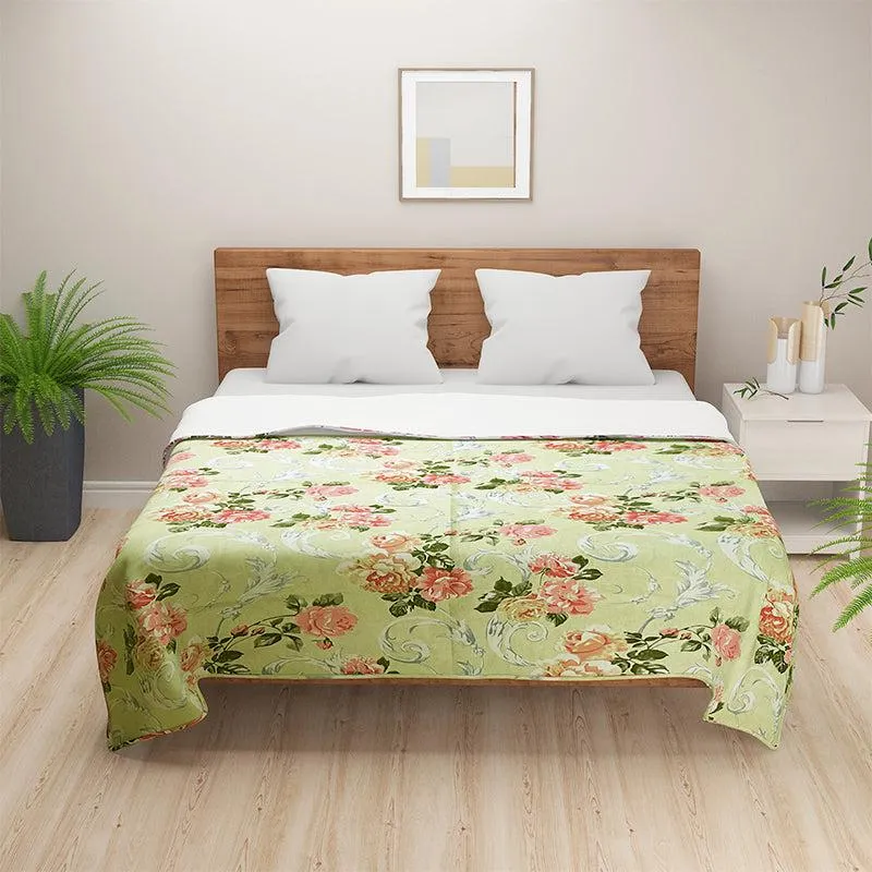 Swayam Margot Floral Cotton Dohar (Green) - 110 GSM media 3