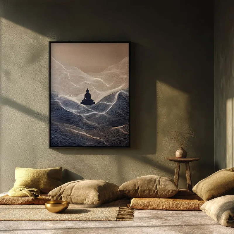 Divine Buddha Archival Paper Wall Painting With Black Frame media 3
