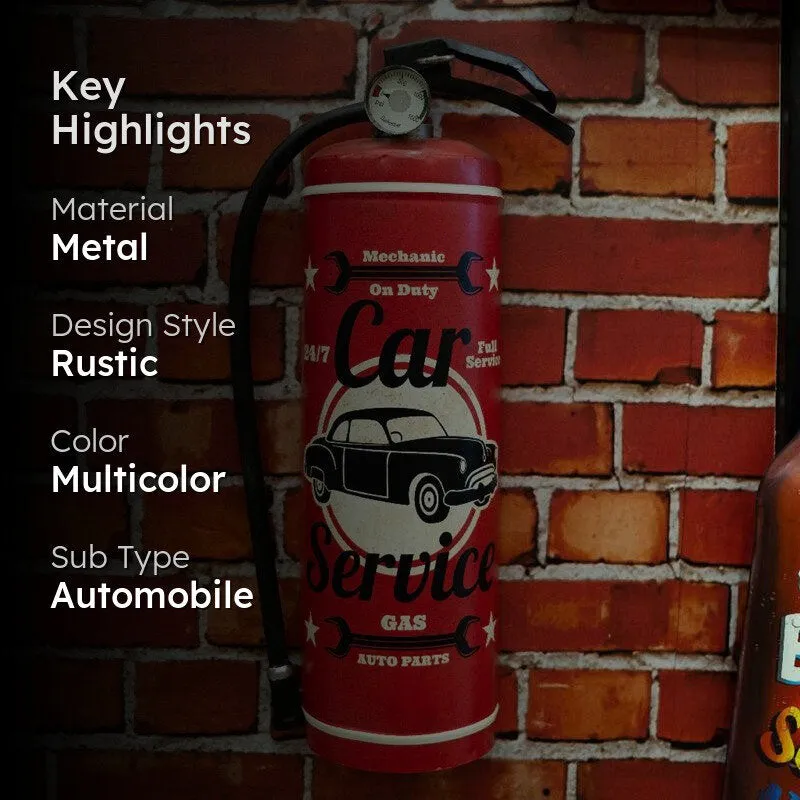 Car Service Extinguisher Metal Wall Accent media 2