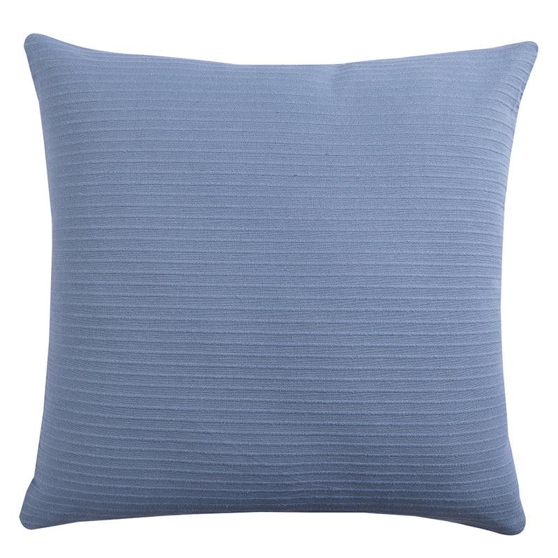 Lost In Lisboa Solid Cotton Cushion Cover (Blue) - Set Of Two media 5