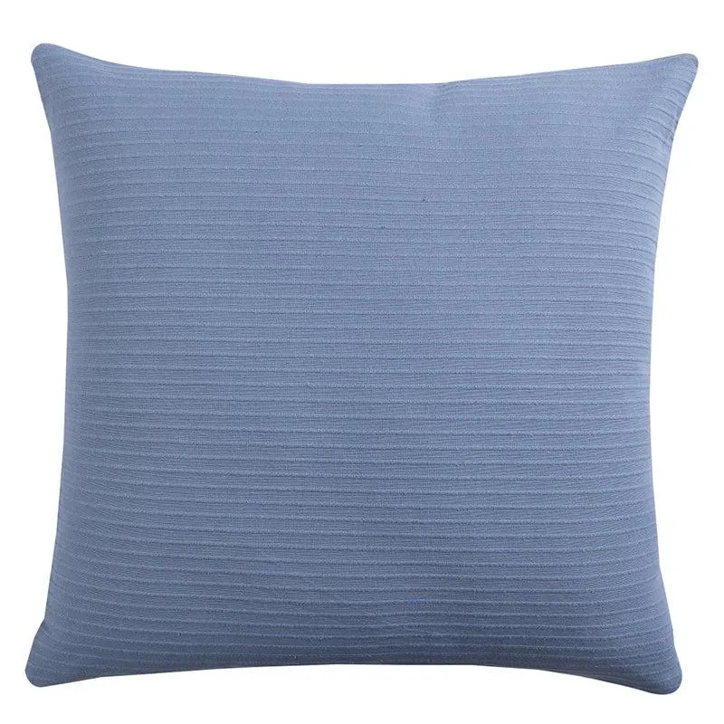 Lost In Lisboa Solid Cotton Cushion Cover (Blue) - Set Of Two media 5