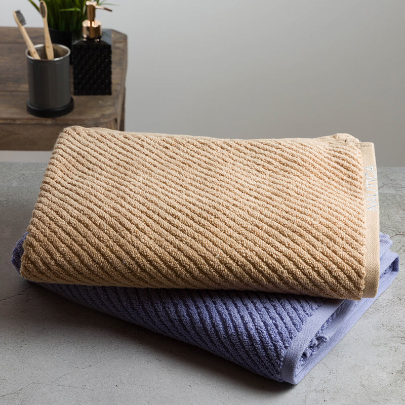 Nautica Riviera Soft Cotton Bath Towel (Beige & Light Blue) - Set Of Two media 4
