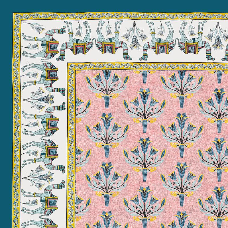 Kasturi Komfort Foral Cotton Bedsheet (Pink) - 150 TC media 5
