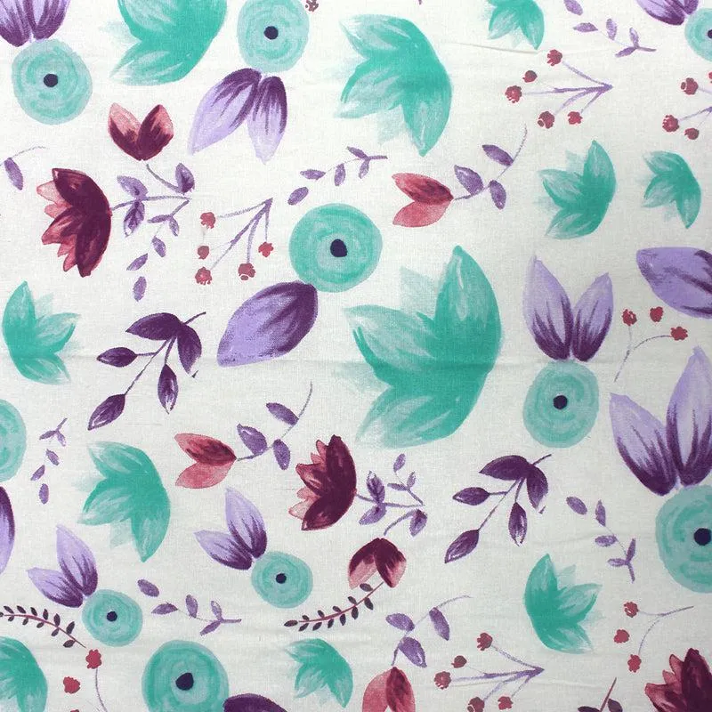 Vidhi Floral Cotton Bedsheet (Green) - 110 TC media 5