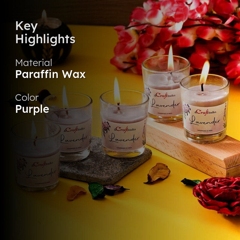 Seema Lavender Scented Candle - Set Of Five media 2