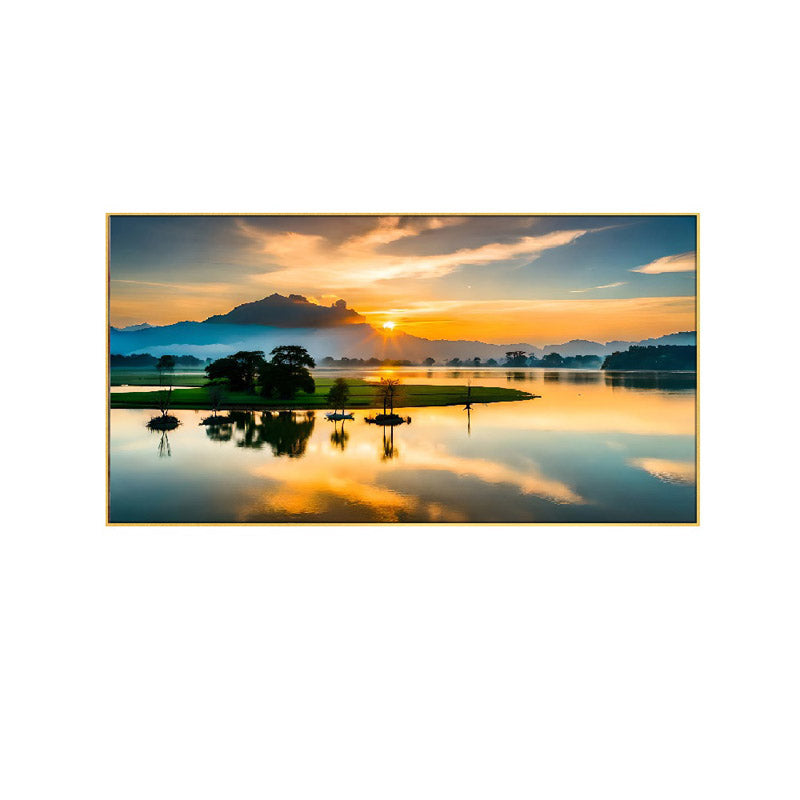 Sunrise On The Fields Canvas Wall Painting