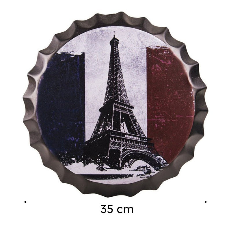 Paris Bottle Cap Metal Wall Accent media 8