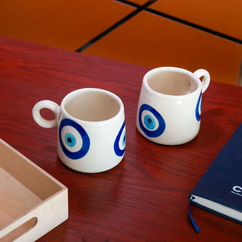 Eyespresso Ceramic Coffee Mug (400 mL Each) - Set of Two media 4