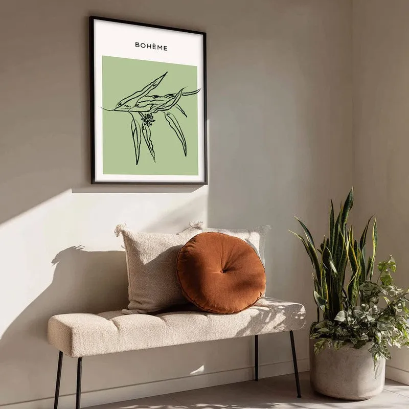 Calm Foliage Canvas Wall Painting With Black Frame media 4