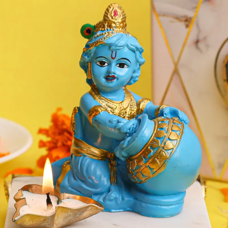 Makhan Chor Idol with Choki & Candle - Four Piece Set media 4