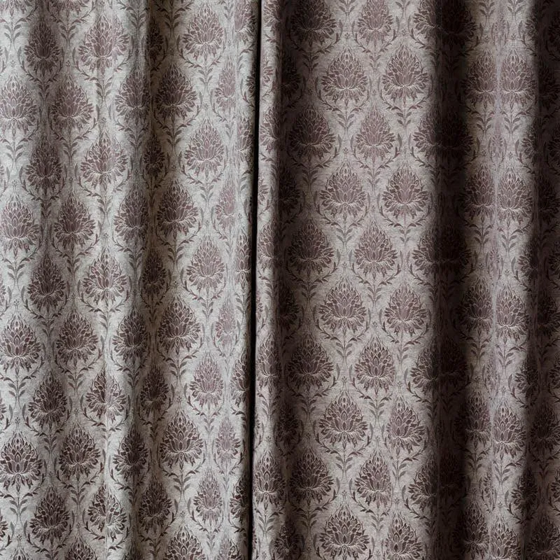 European Baroque Floral Single Curtain (Brown) media 3