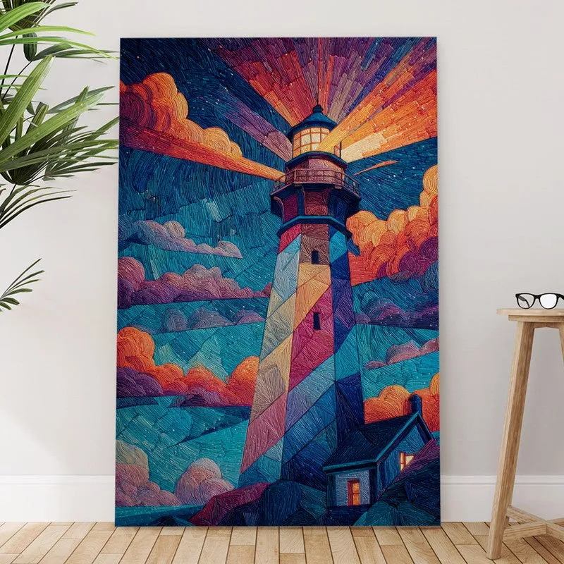 Harbor Light Coastal Canvas Wall Art media 6